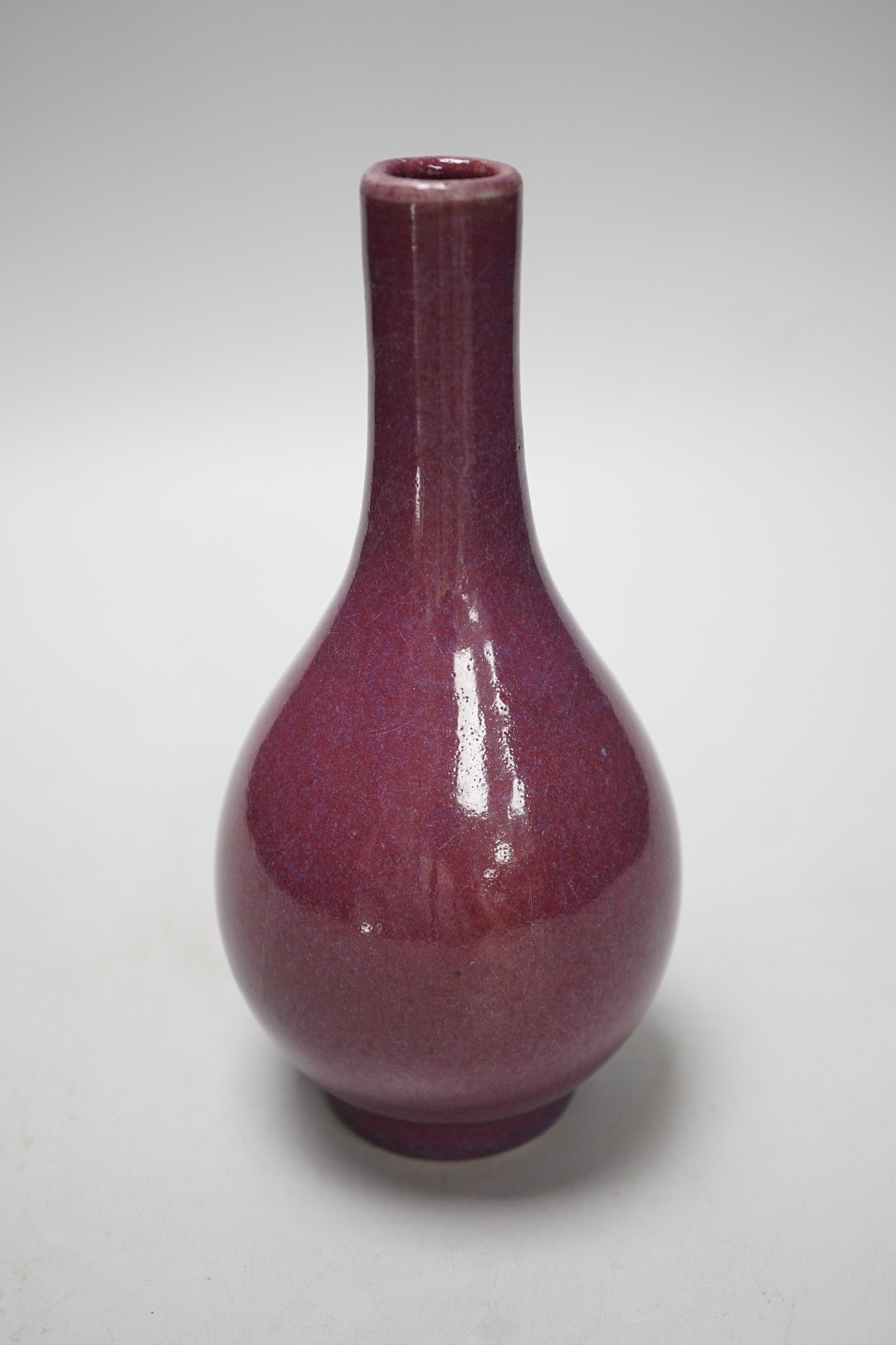 A Chinese crimson-glazed vase, 20cm